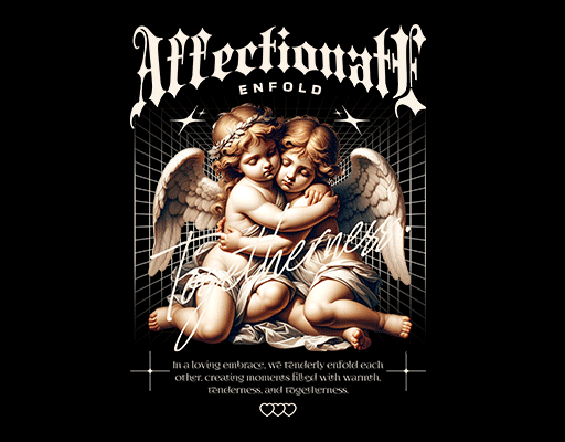 卡通女孩图案手绘女孩头像卡通天使图案男装印花素材