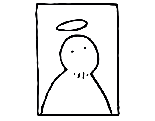 卡通人物图案手绘天使图案卡通简笔人物头像