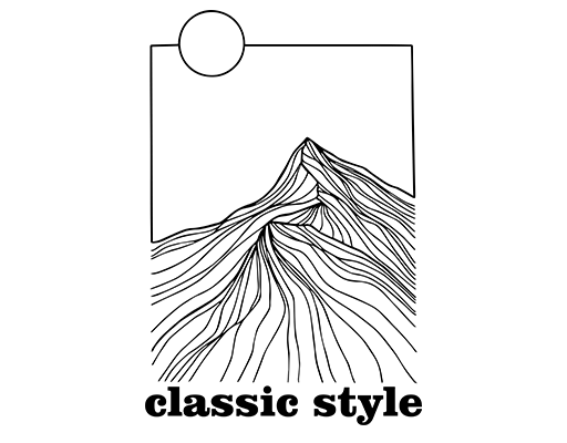 卡通山峰线条手绘山峰卡通英文字母图案男装印花素材