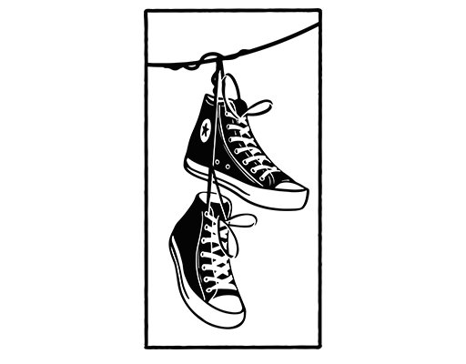 卡通鞋子匡威鞋子板鞋手绘鞋子男装印花素材