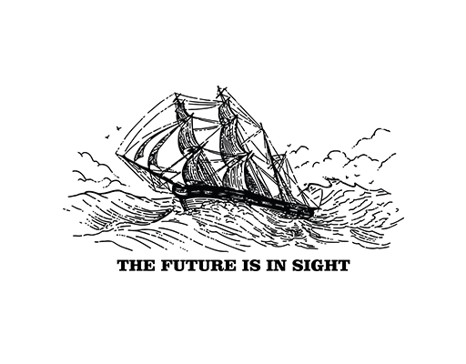 卡通帆船图案手绘船票海洋海浪图案男装印花素材