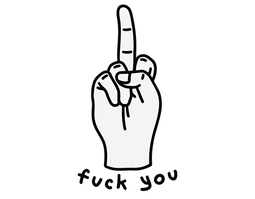 卡通手指图案手势图案fuck you手势图案男装印花素材