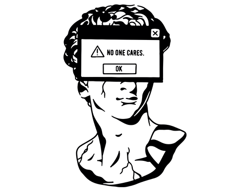 卡通人物头像大卫头像石膏头像男装印花素材破碎头像