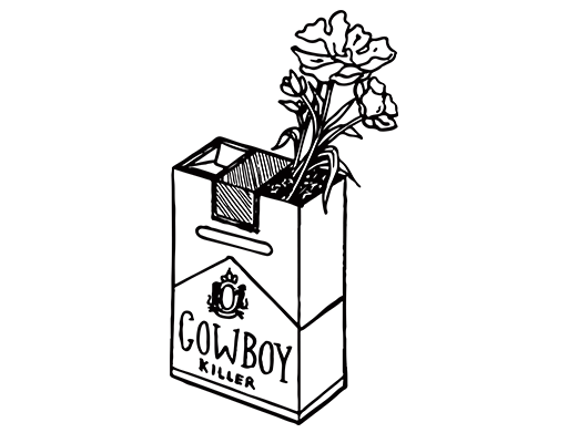 手绘花朵手绘烟盒图案男装印花素材卡通盒子