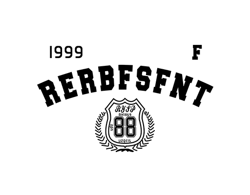 卡通英文字母图案变形英文字母徽章图案男装文字印花素材