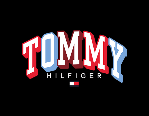 TOMMY印花素材托米印花素材立体英文字母图案男装印花素材