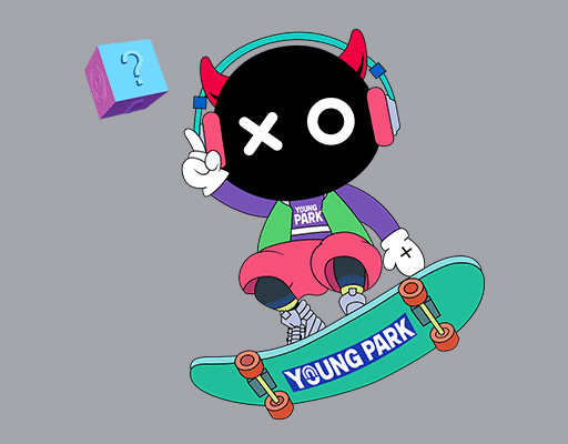 滑板卡通图案戴耳机的卡通图案男装印花素材