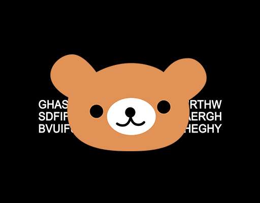 卡通小熊头像可爱卡通动物头像男装印花素材