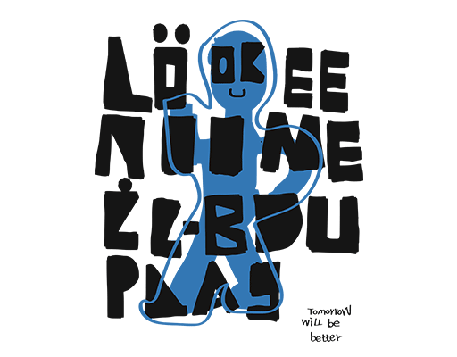 卡通英文字母图案卡通小人图案人物剪影图案男装印花素材