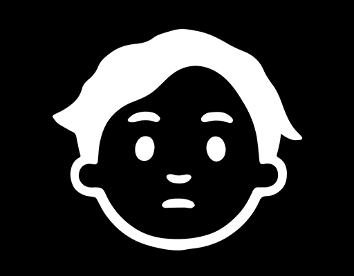 卡通男孩头像手绘人物头像剪影图案男装印花素材