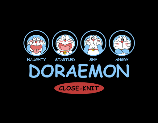 哆啦A梦头像卡通动画片图案DORAEMON英文字母图案叮当猫图案机器猫