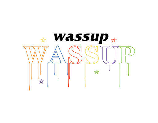 卡通英文字母图案wassup图案文字线条图案男装印花素材T恤卫衣印花素材