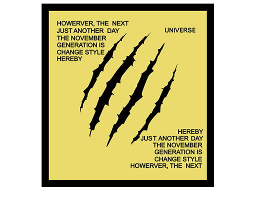 卡通英文字母图案虎爪图案方形图案徽章织唛标图案男装印花素材