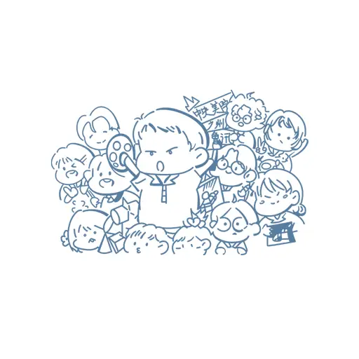 卡通人物卡通男孩图案手绘人物图案班服人物图案人物线条