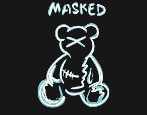 卡通小熊简笔画手绘小熊卡通英文字母图案油画小熊男装印花素材