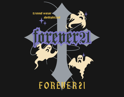 卡通英文字母图案十字架图案鬼魂图案男装印花素材