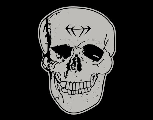 卡通骷髅头图案男装印花素材手绘骷髅图案