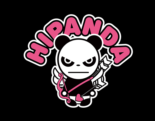 卡通熊猫图案手绘熊猫头像射箭熊猫男装印花素材