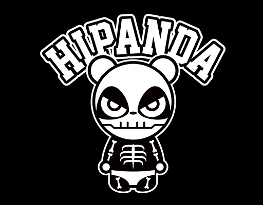 卡通动物图案卡通熊猫图案骷髅头图案男装印花素材