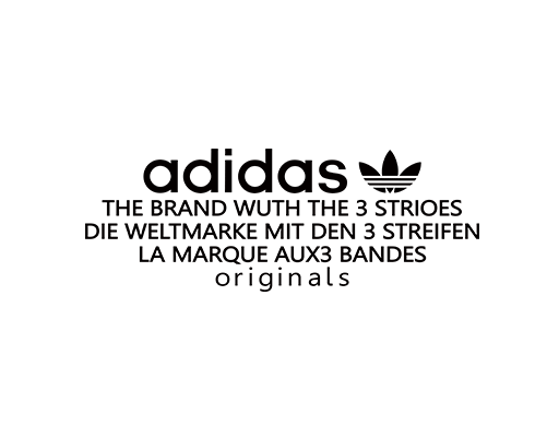 卡通英文字母图案ADIDAS英文字母图案阿迪达斯图案男装印花素材