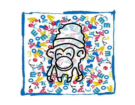 卡通猴子图案手绘猴子卡通动物印花素材简笔猴子大猩猩