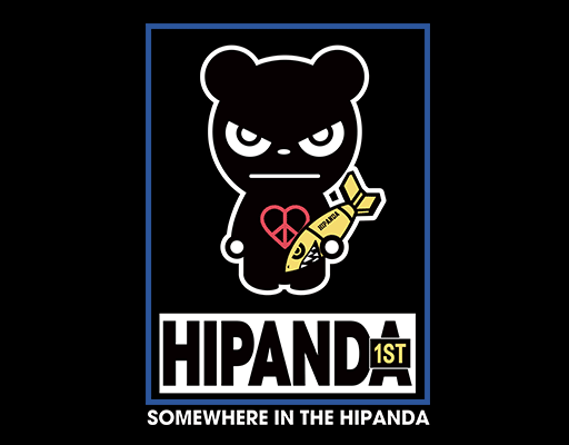 卡通熊猫头像手绘熊猫男装印花素材卡通动物图案