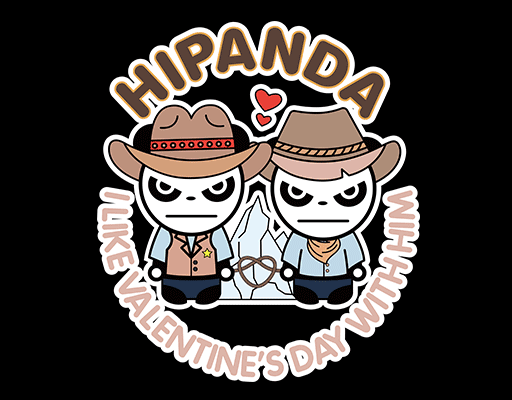 卡通熊猫图案手绘熊猫印花牛仔熊猫印花男装印花素材