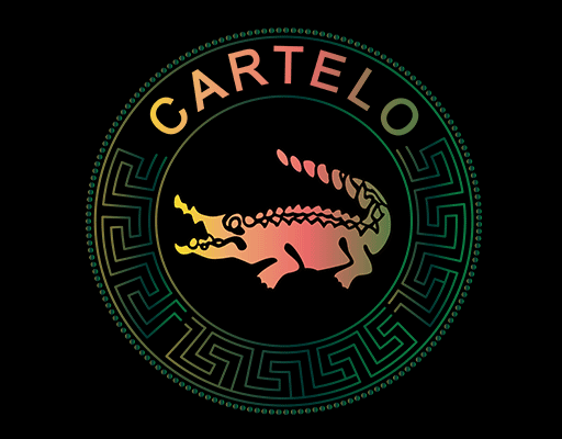 卡通英文字母图案鳄鱼图案CARTELO印花素材男装印花素材