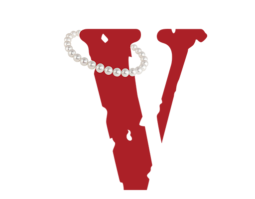 大写字母V图案珍珠图案男装印花素材卡通英文字母