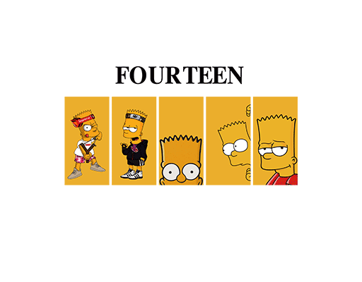 辛普森一家图案卡通动画片图案男装印花素材