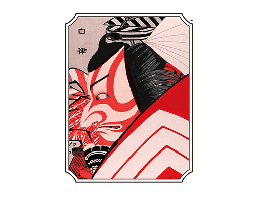 卡通人物图案手绘人物头像男装印花素材日本风格图案