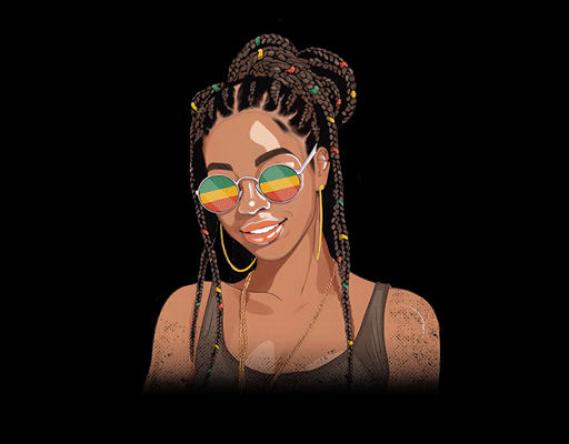 欧美人物头像卡通女孩头像男装印花素材戴墨镜的女人头像