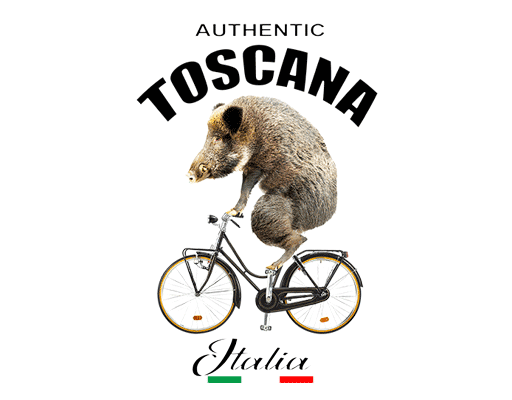 卡通动物图案卡通野猪图案骑自行车的野猪变形英文字母图案男装印花素材