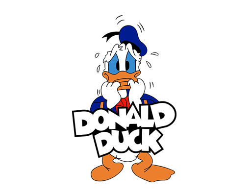 动画片图案手绘唐老鸭图案男装印花素材DINALD DUCK图案