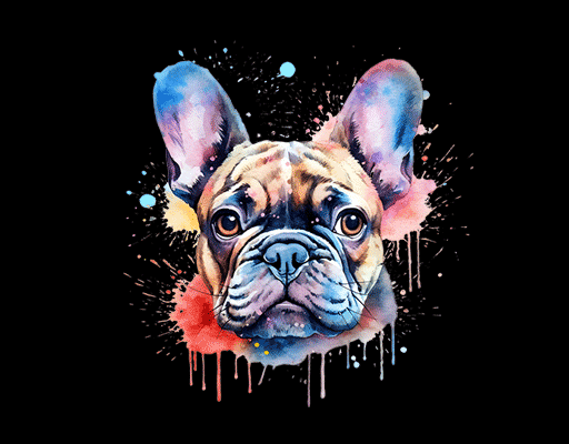 卡通动物头像涂鸦狗头小狗头像涂鸦卡通图案男装印花素材喷溅