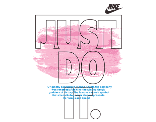 卡通英文字母图案手写英文字母男装文字印花素材耐克标志nike