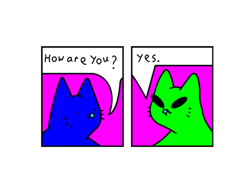 卡通猫咪图案手绘猫手写英文字母图案男装印花素材两只猫头像