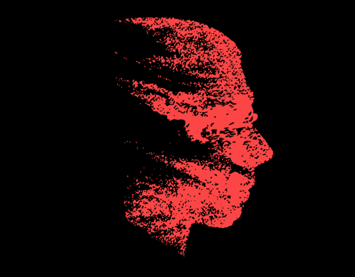 卡通人物头像男人剪影图案破损人物头像男装印花素材涂鸦卡通图案