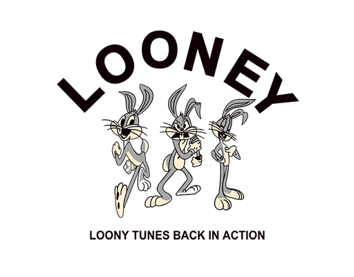 兔八哥图案手绘兔子图案卡通英文字母图案男装印花素材