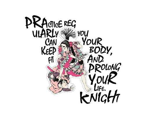 手写英文字母图案卡通文字印花素材武士图案男装印花素材毛笔英文字母