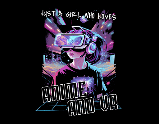 卡通女孩头像音乐人物头像VR眼镜女孩男装印花素材