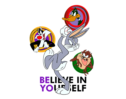 卡通兔子图案兔八哥图案男装印花素材动画片图案男装印花素材