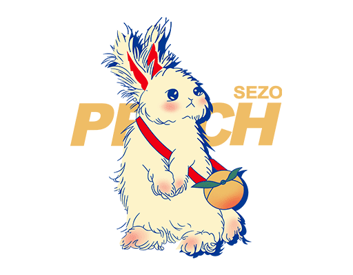 卡通兔子图案手绘兔子男装印花素材简笔卡通动物兔子桃子图案