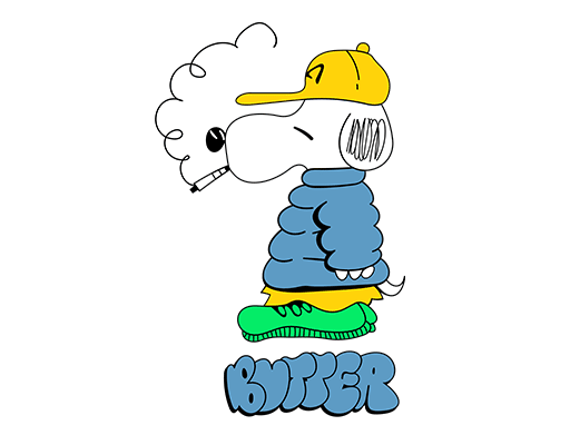 卡通动物图案史努比图案动画片图案男装印花素材涂鸦卡通