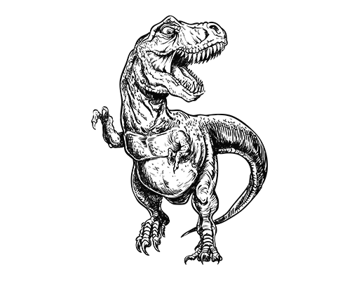 卡通恐龙图案手绘恐龙卡通动物图案男装印花素材霸王龙图案