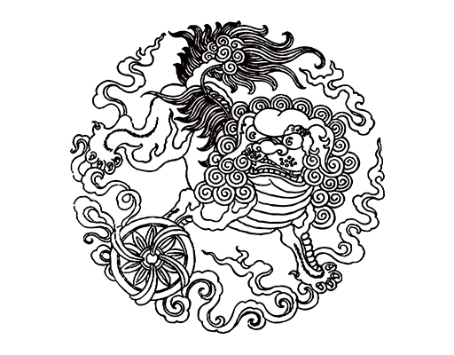 卡通动物图案麒麟图案手绘图腾图案男装印花素材绣花图案