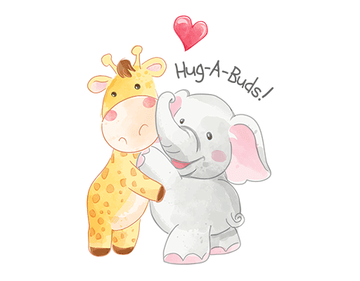 卡通动物图案手绘大象卡通长颈鹿小象图案儿童印花素材