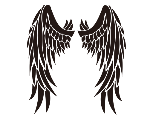 卡通翅膀图案手绘翅膀烫画图案男装印花素材