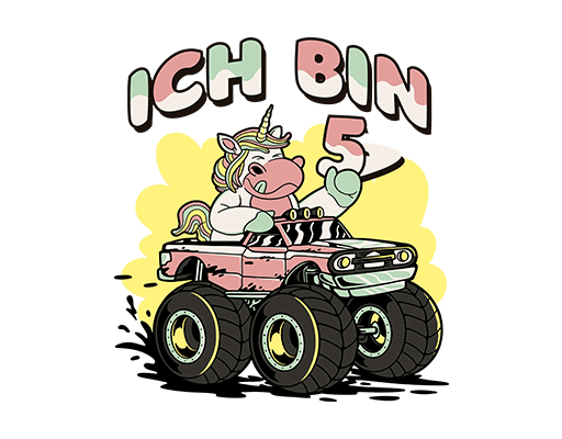 卡通动物图案卡通马图案彩色马独角兽图案男装印花素材