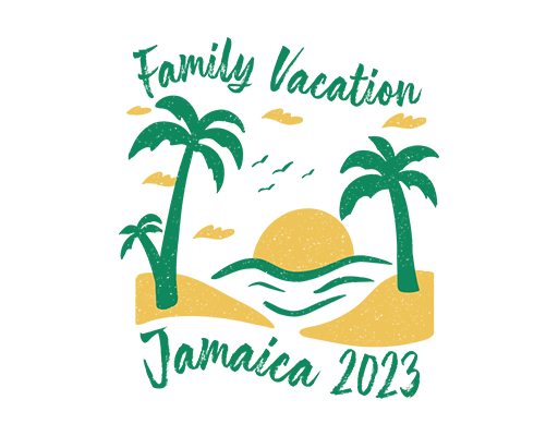 卡通椰子树图案手写英文字母图案男装印花图案海洋太阳图案